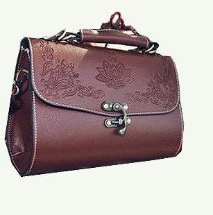 Bolsa de couro estilo retrô gravação baixo relevo BC-SI-001.