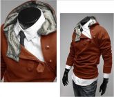 Jaqueta masculina gola alta com capuz - JMA-MO-005