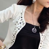 Blazer feminino com det. em pedras várias cores - BLZF-001