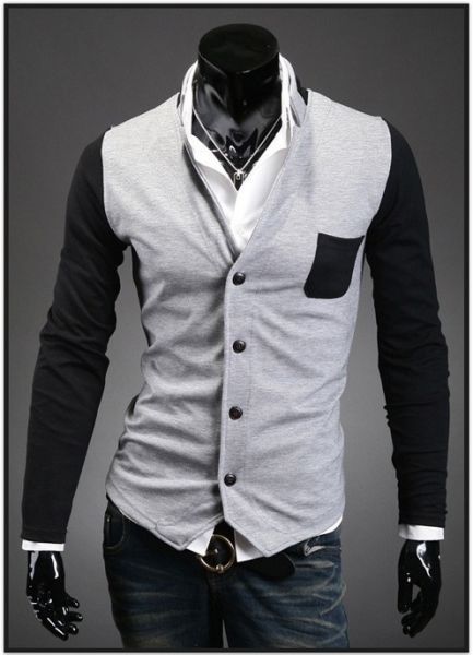 Casaco estilo Cardigan Slim Fit - JMA-MO-006
