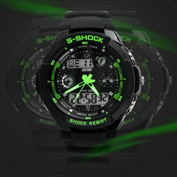 Relógio masculino S-CHOCK estilo militar - RM-002