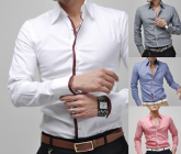 Camisa social Slim Fit de luxo cinza com detalhes
