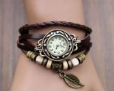 Relógio feminino com pulseira de couro - RF-003