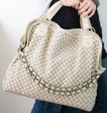 Oferta especial, Bolsa em couro Trançado, Quatro cores