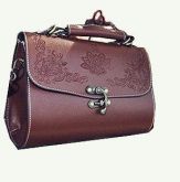 Bolsa de couro estilo retrô gravação baixo relevo BC-SI-001.
