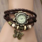 Relógio feminino com pulseira de couro - RF-002